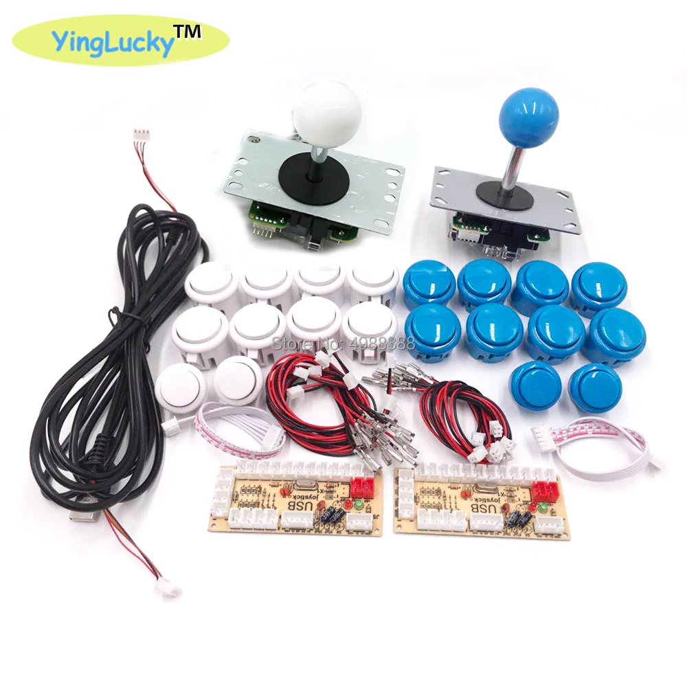 Джойстик sanwa с 2 игроками и аркадными кнопками контроллер сделай сам для Windows Raspberry