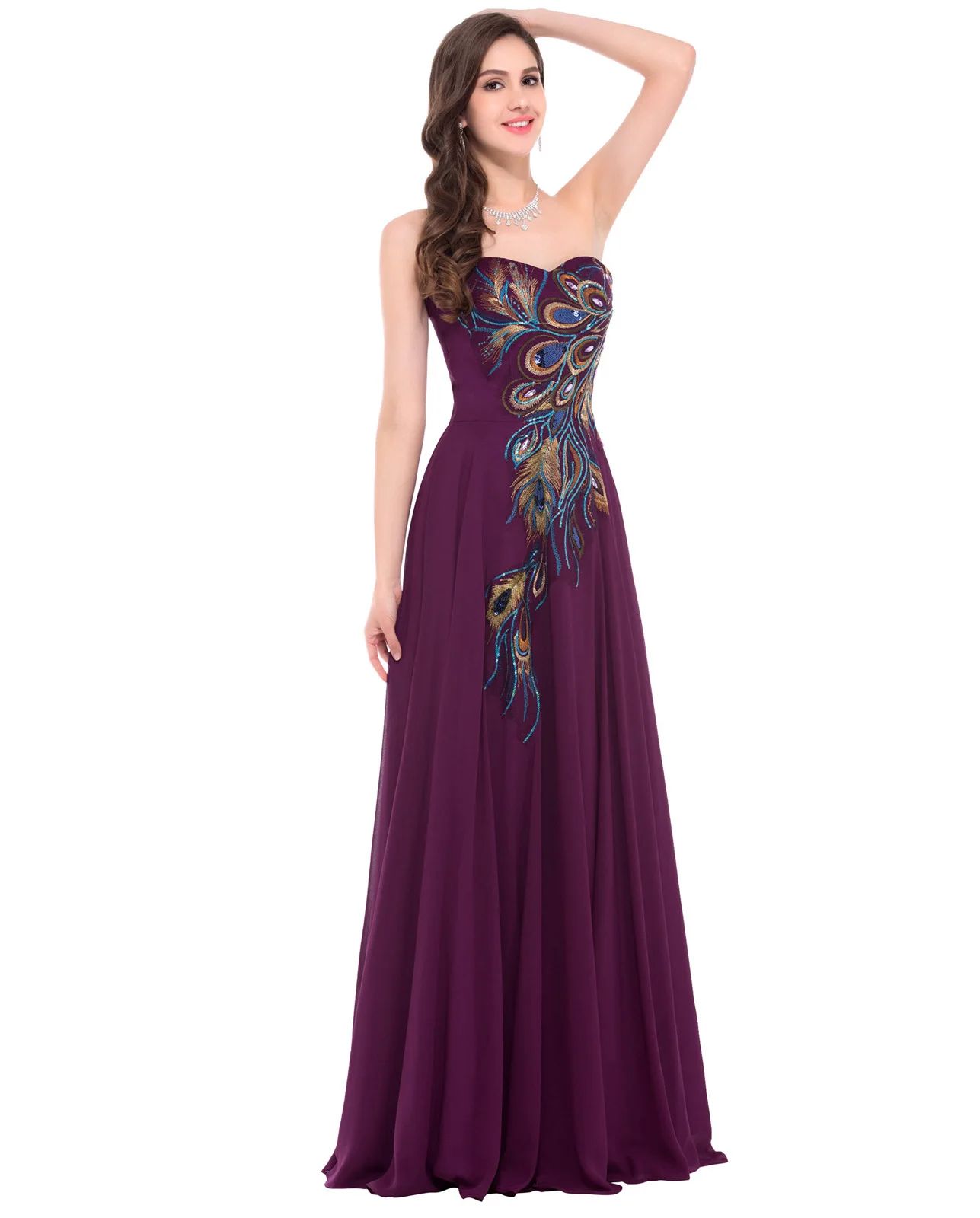 

Womens Satin & Chiffon Ball Gown Evening Prom Party Dress 13 Size US 2~24W