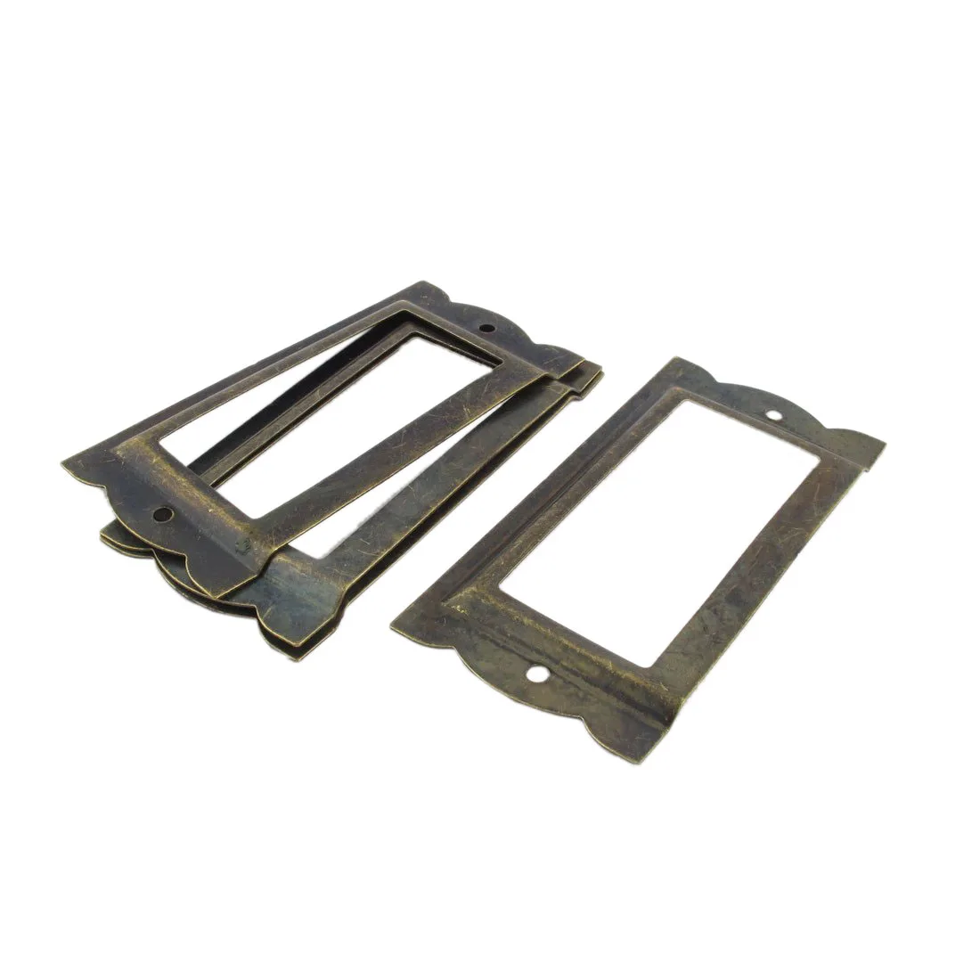 

Hot sale-Office File Drawer Tag Label Holder 85mm x 42mm 4 Pcs Bronze Tone