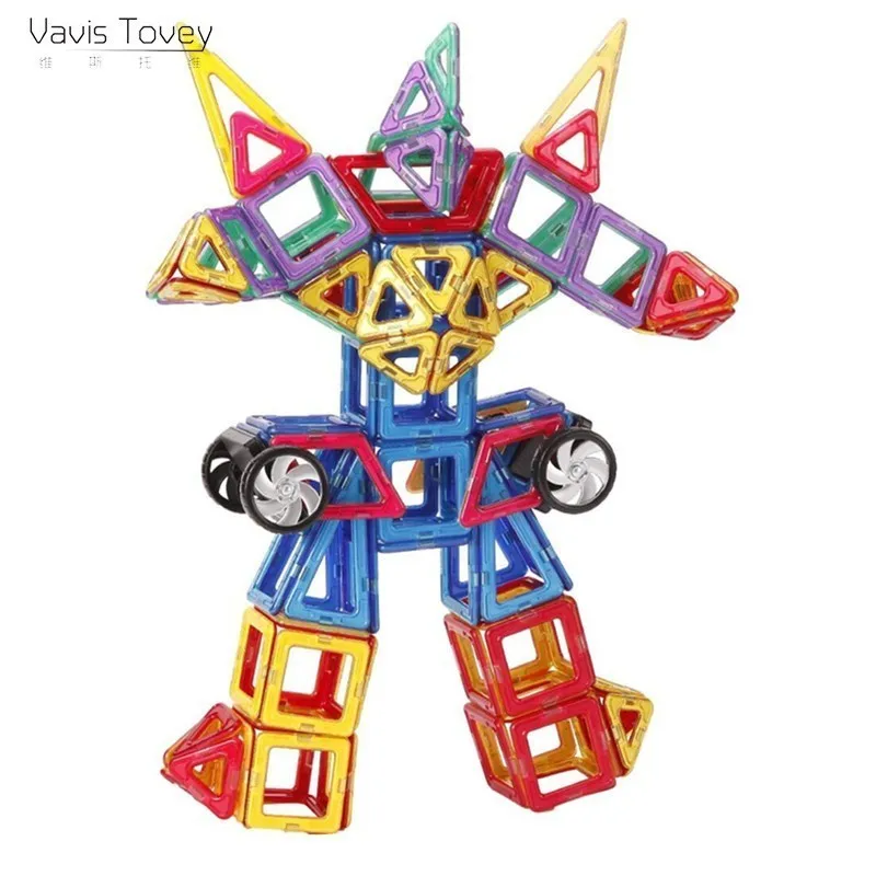 

Vavis Tovey 185-47PCS Magnet Toys Building Blocks Magnetic Construction Sets Designer Kids toddler Toys brinquedos Gifts
