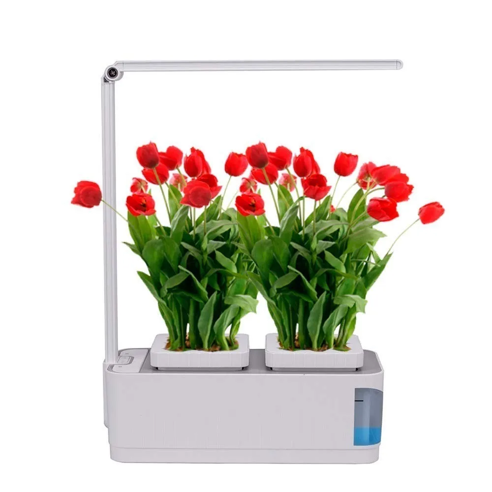 Indoor Hydroponic Herb Garden Kit Smart Flowerpot Led Grow Light