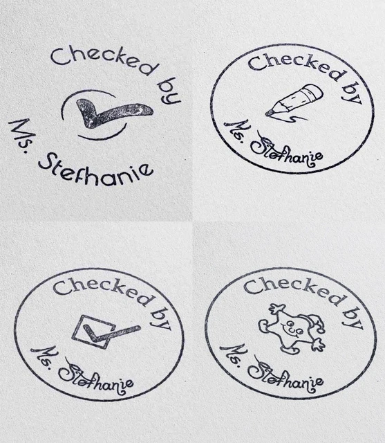 Custom Rubber Stamps for Teachers, Personalized Teacher Stamp