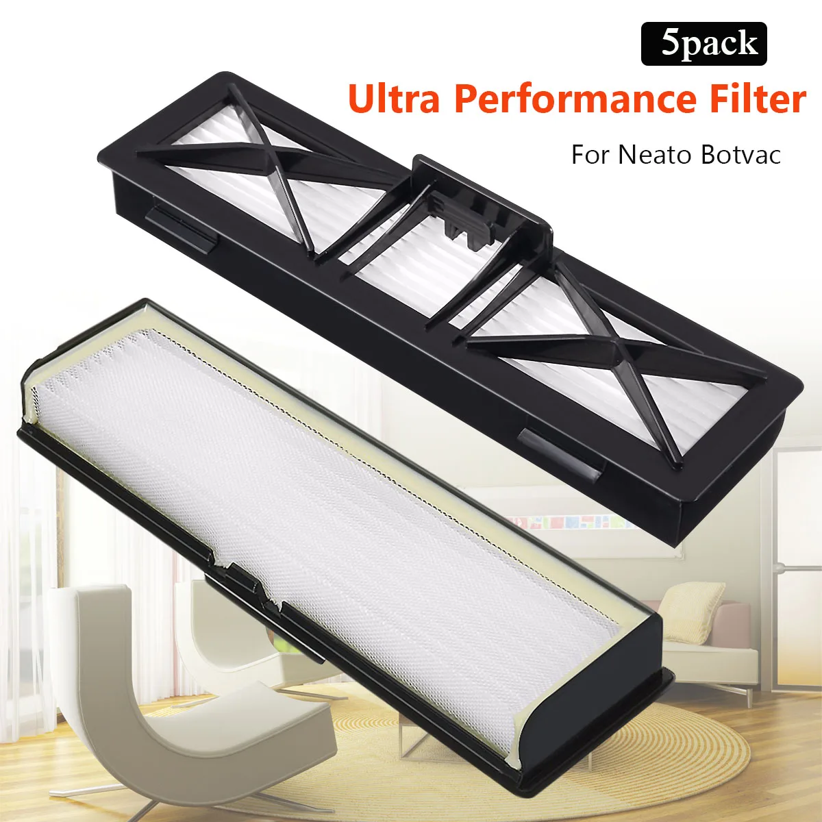 

5 PACK Performance Filter For Neato Botvac Connected D Series Cleaner