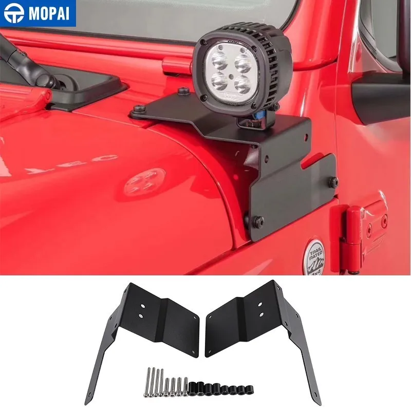 Автомобильный кронштейн MOPAI для Jeep Wrangler JL+ Автомобильный светильник a-столб, светодиодный легкие крепления, держатель для Jeep Wrangler, аксессуары