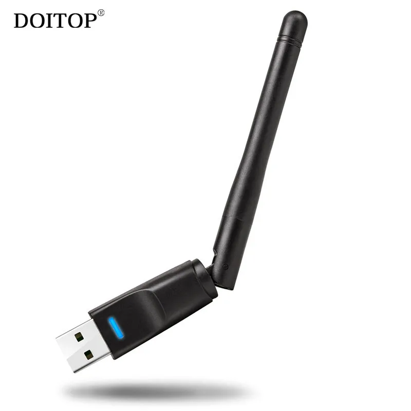 

DOITOP Portable 150Mbps Ralink RT5370 USB 2.0 WiFi Wireless Network Adapter USB Adapter Card 802.11 b/g/n with Rotatable Antenna