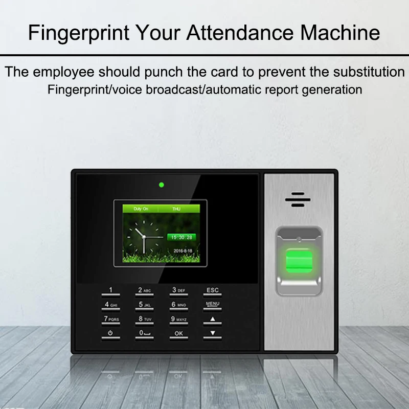 

Fingerprint Time Attendance System Access Control Keypad TCP/IP USB Fingerprint Sensor Clock Employee Device Attendance Machine