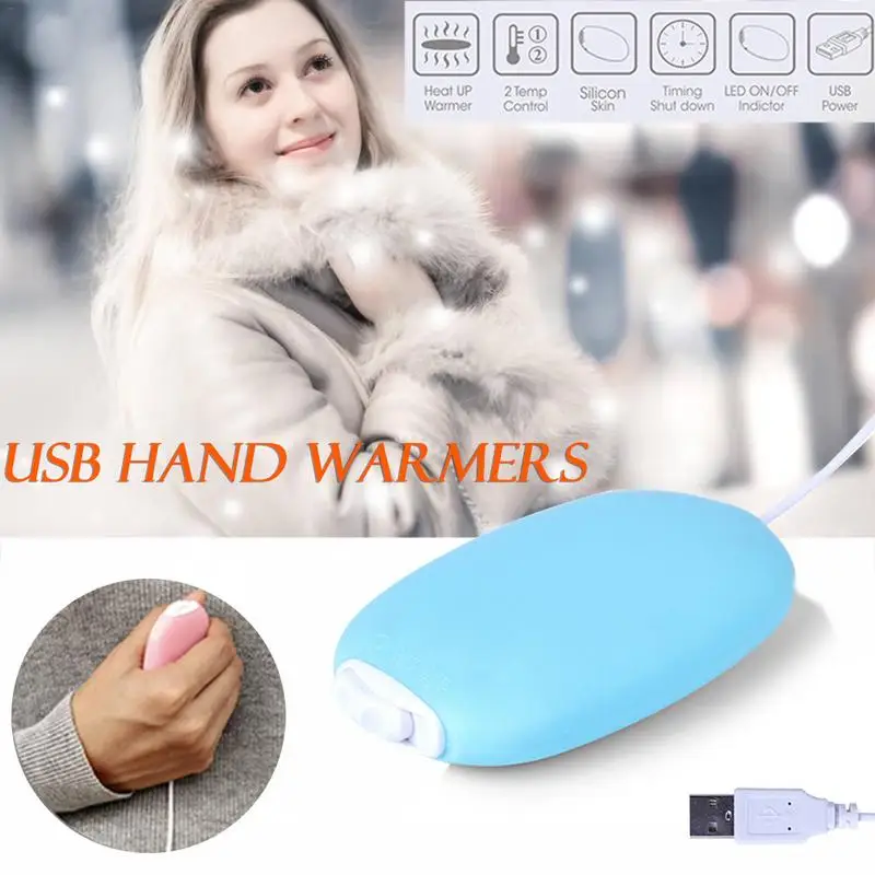 

Portable Mini USB Hand Warmer Rechargeable Winter Hand Heating Stove Pocket Powered Bank Double Heating Electric Stove Warmer