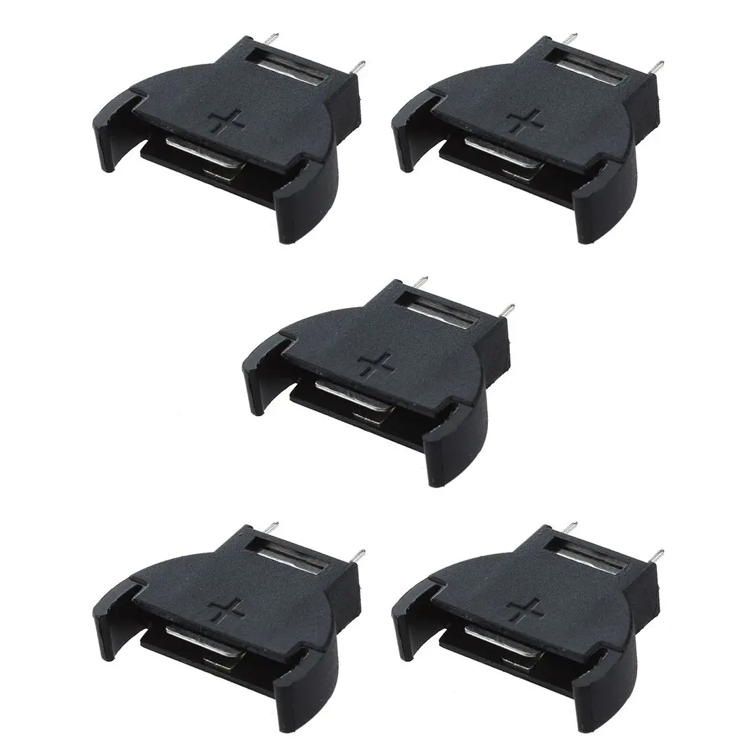 

OPQ-5 Pcs Black Plastic CR2032 Cell Button Lithium Battery Sockets Holder