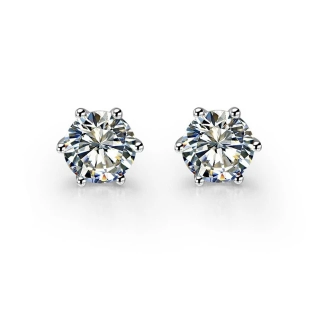 1/2 Ct White Diamond 18K Gold Over Stud Earrings $999 | Украшения и аксессуары