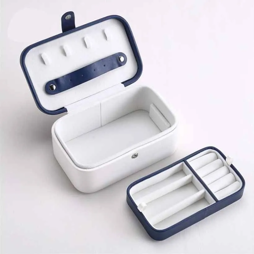 

Korean Style Fresh And Simple Jewelry Box Girls Earrings Earrings Ring Storage Case Travel Makeup Organizer Romantic Gifts