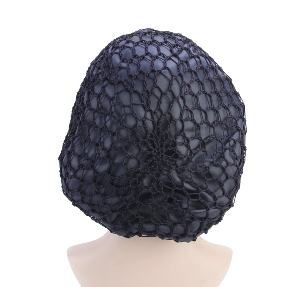 Стильная женская сетчатая эластичная широкополосная тюрбан Ночная шапка для сна шапка для выпадения волос крышка для головы