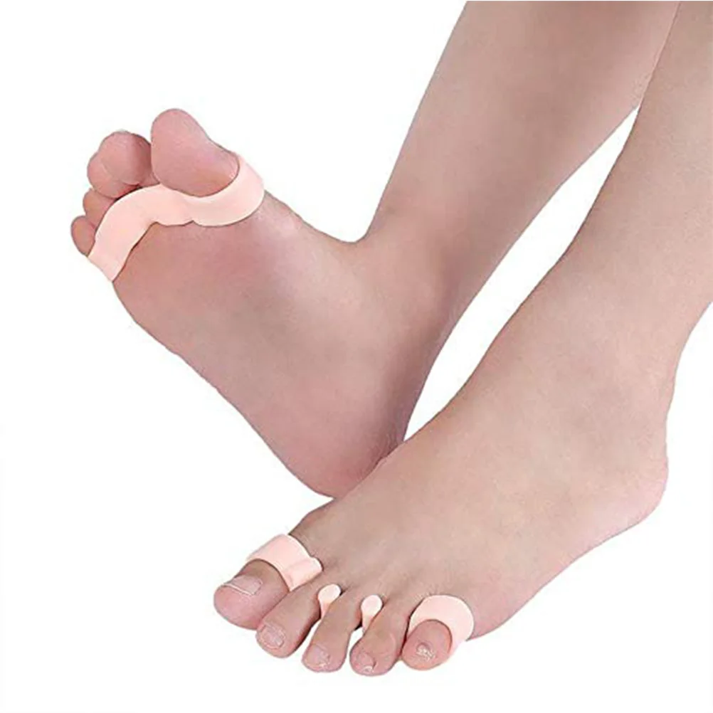 

1 Pair Toe Separators Orthotics Elastic Straighteners Toe Spacers Bunion Corrector Foot Care Tools for Men and Women Pedicure