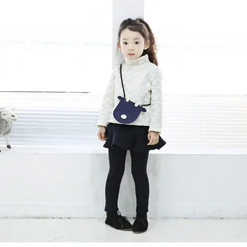 2019 Pure Color Girls Pants Kids Leggings 2-10Y Children Clothing Autumn Cotton Leggings Warm Baby Girl Skirt-pants High Quality 4
