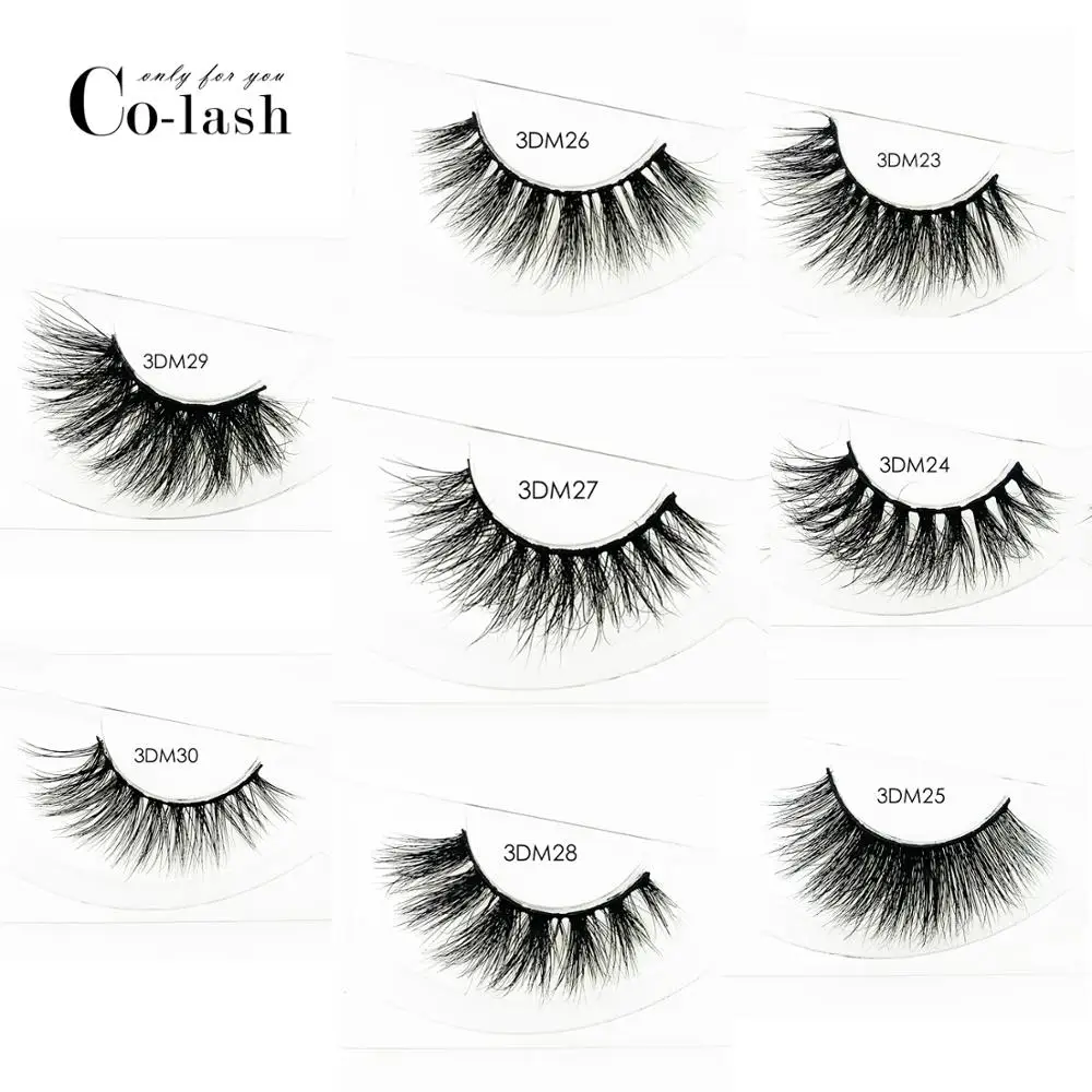 

Colash Eyelashes 3D Mink Lashes High Volume Handmade Mink False Eyelashes Thick Full Strip Lashes Cruelty Free
