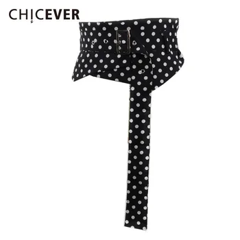 

CHICEVER Polka Dot Women's Cummerbunds Belts Wide Irregular Slim Female Belt 2020 Summer Spring Fashion Accessories New