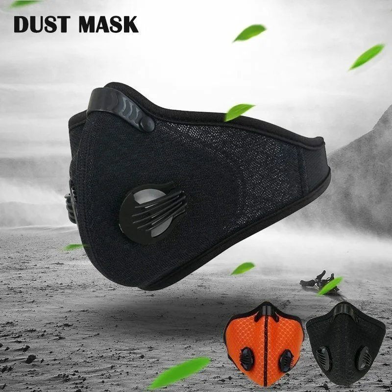 

Cycling Training Face Mask Bicycle Smog mask Activated Carbon Breathable Half Fleece Warm For Ski Riding Fishing Skating Black