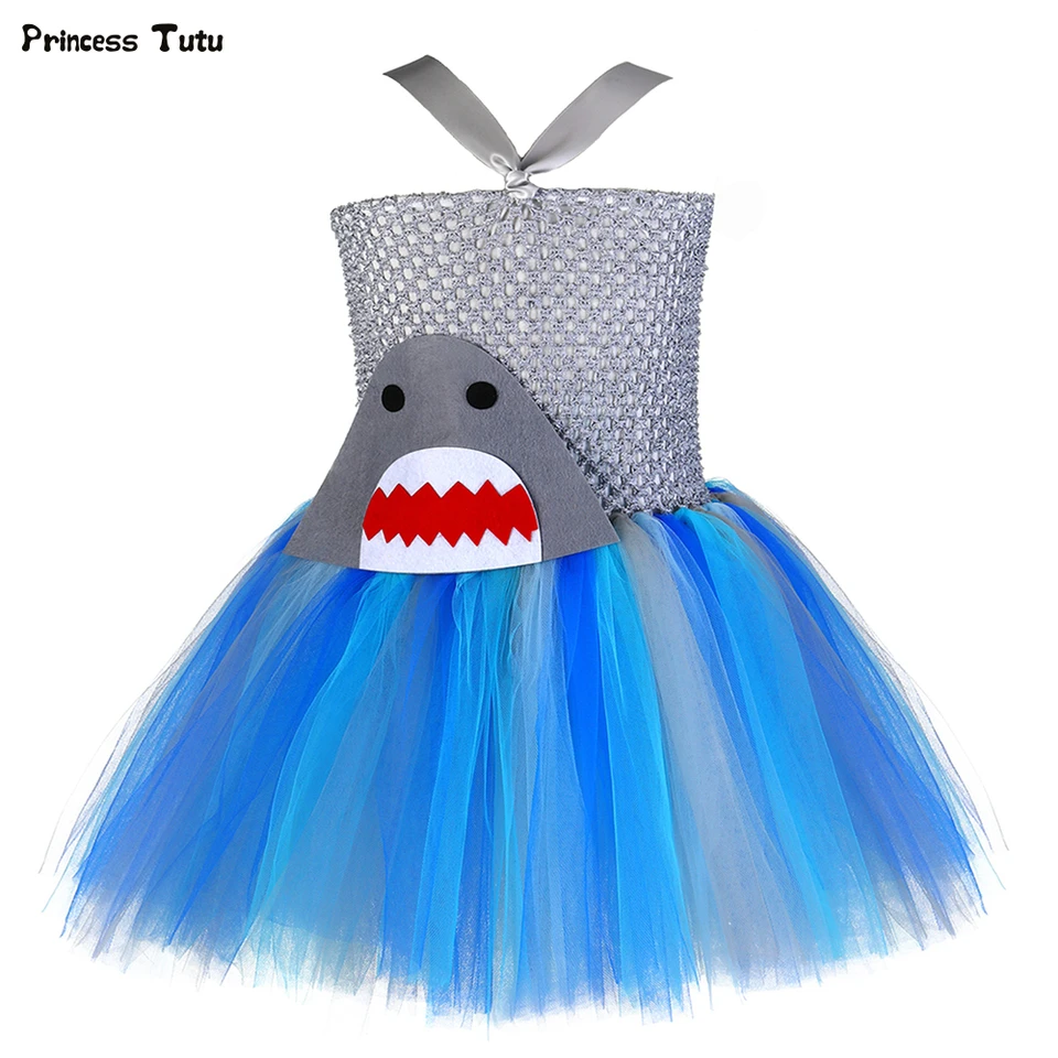 Shark Girls Tutu Dress Under The Sea Theme Birthday Party Dress