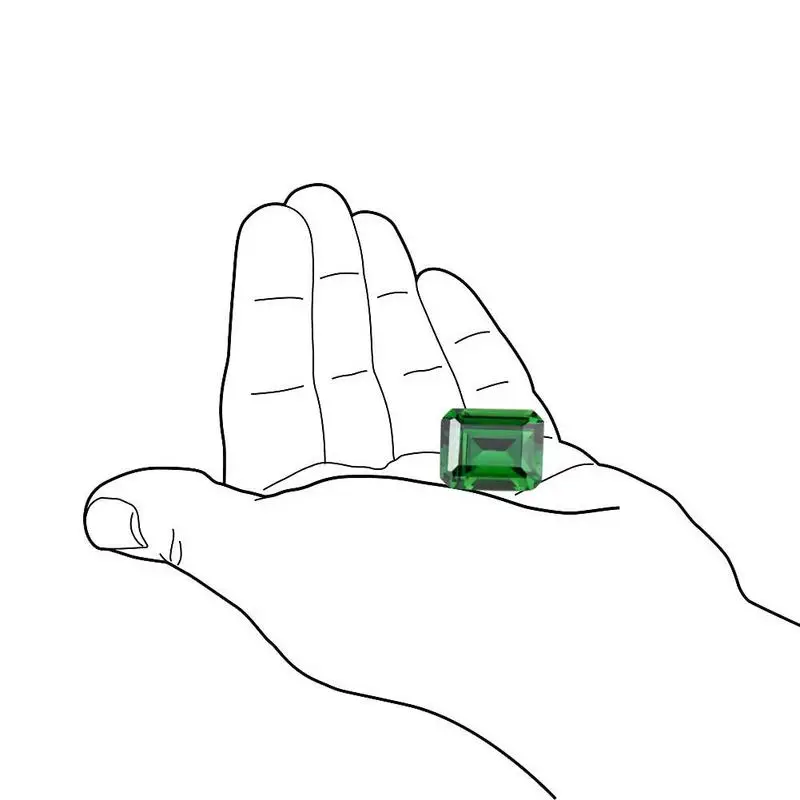 

DIY Handmade Crafts Rectangular Green Zirconium Rectangular Right Angle Flat Emerald Synthetic Gem Stone Crafts