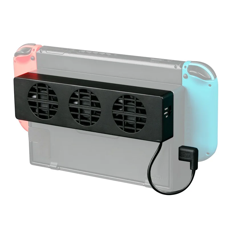 

NS Accessories Temperature Control with 3 Fans External Turbo Cooling Fan for Nintend Switch Original Stand Temperature Cooler