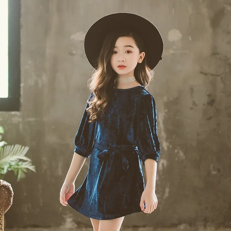 

Teen Kids Dress Party Red Blue Mother And Daughter Clothes 2019 Spring Autumn Little Girls Princess Kids Dresses For Girls