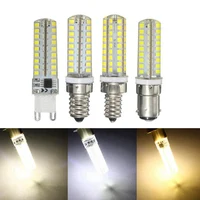 2835 SMD 72 Светодиодный лампа E14/E12/G9/B15 9 W затемнения светодиодный кукурузы лампочка 220 V Заменить Галогенные теплый натуральный чистый белый