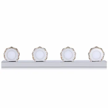 

Modern White 4 LED Crystal Mirror Front Wall Light Toilet Bathroom Decor Lamp Tool