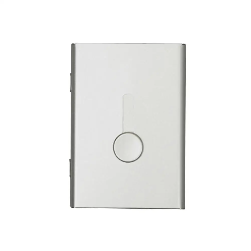 

Hand Push Business Card Holder Case Bank Membership Card Package Metal Ultra Thin Aluminium Packaging Box Organizer Korea Style
