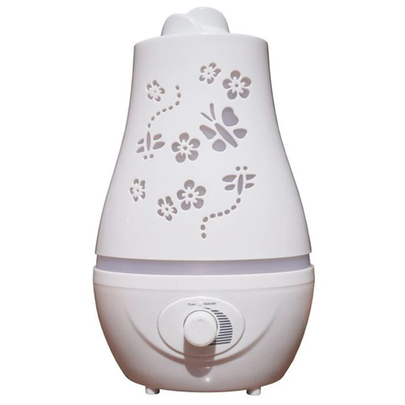 

Eu Plug 2.4L Air Humidifier Aroma Diffuser 4 Color Led With Carve Essential Oil Diffuser Mist Maker For Home Office Baby Room