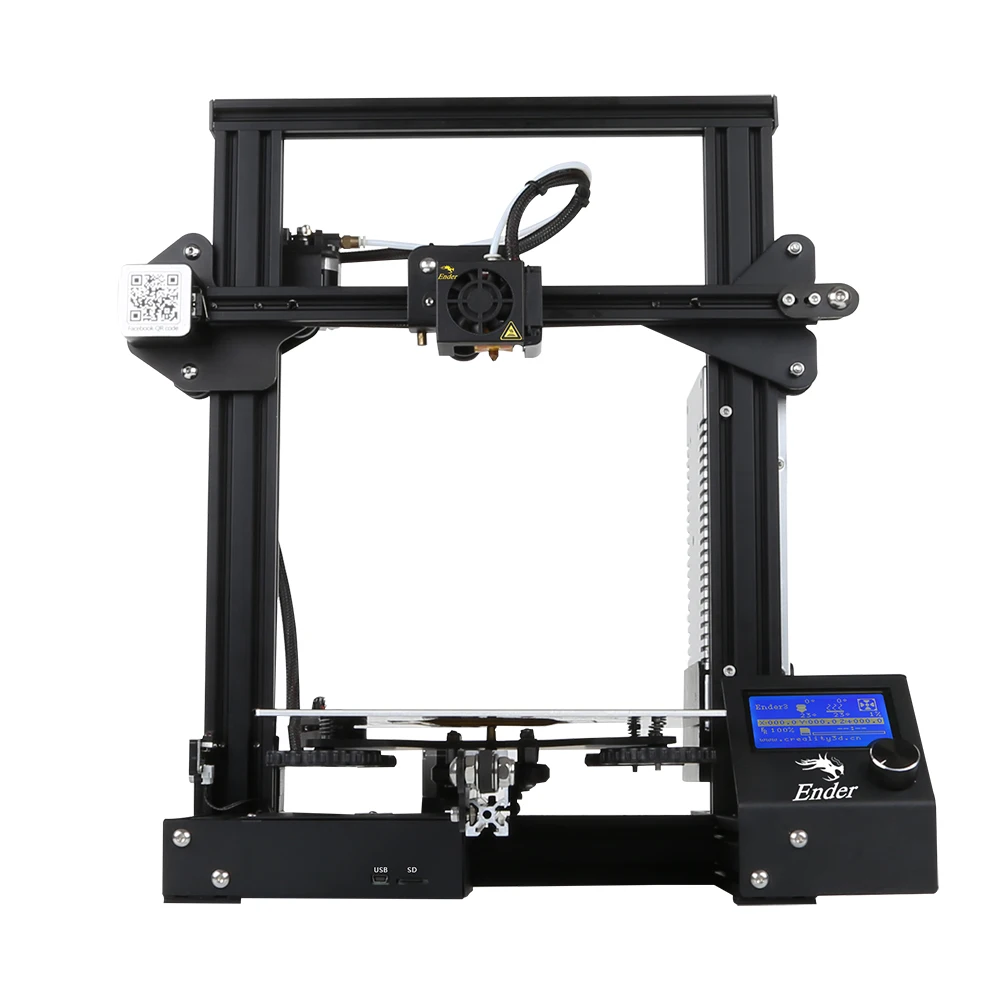 Creality Ender-3 настольный 3d принтер набор Prusa I3 DIY принтер 220x220x250 мм MK8 экструдер 1,75 мм 0,4 мм Насадка для печати