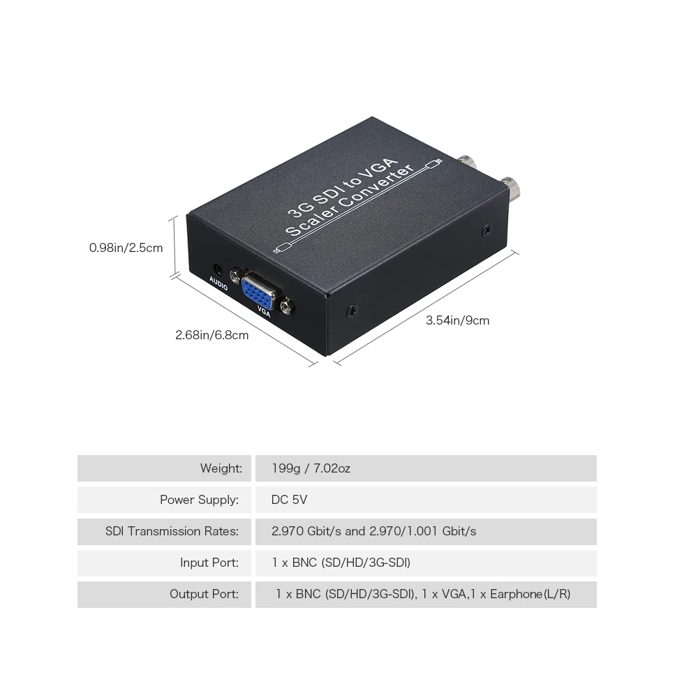 Преобразователь звука SDI в VGA с сигналом 1080P преобразователь скалера совместимый