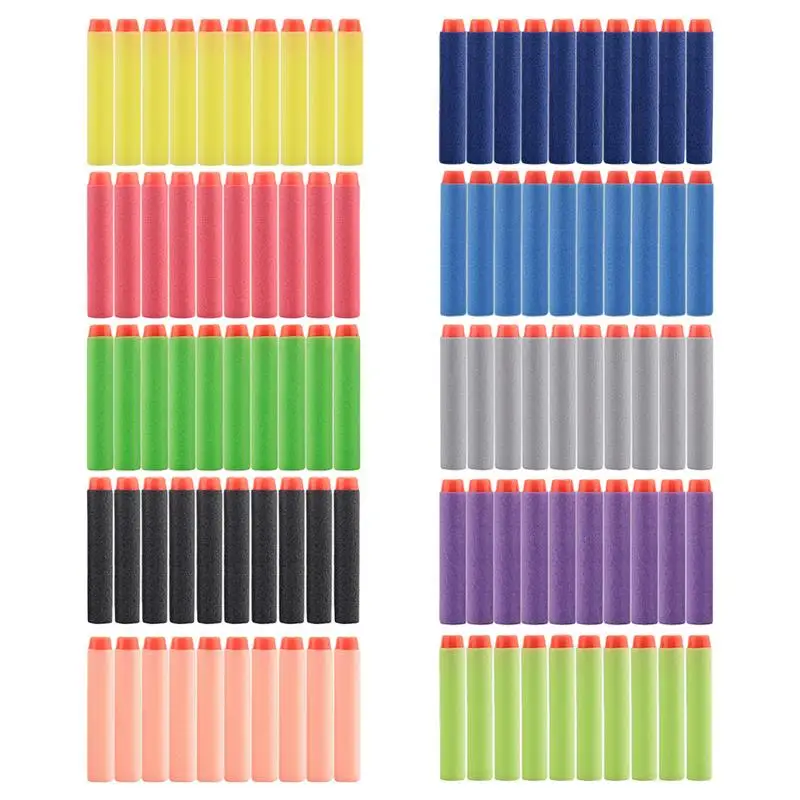 10Pcs Multicolor 7.2CM EVA Soft Hollow Hole Head Refill Darts Toy Gun Bullets For Nerf Series Blasters Kids Birthday Gifts