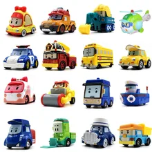 23 estilos miniaturas anba car, figuras de ação, brinquedos robocar, modelo de metal poli, carro de brinquedo para crianças, presentes de natal
