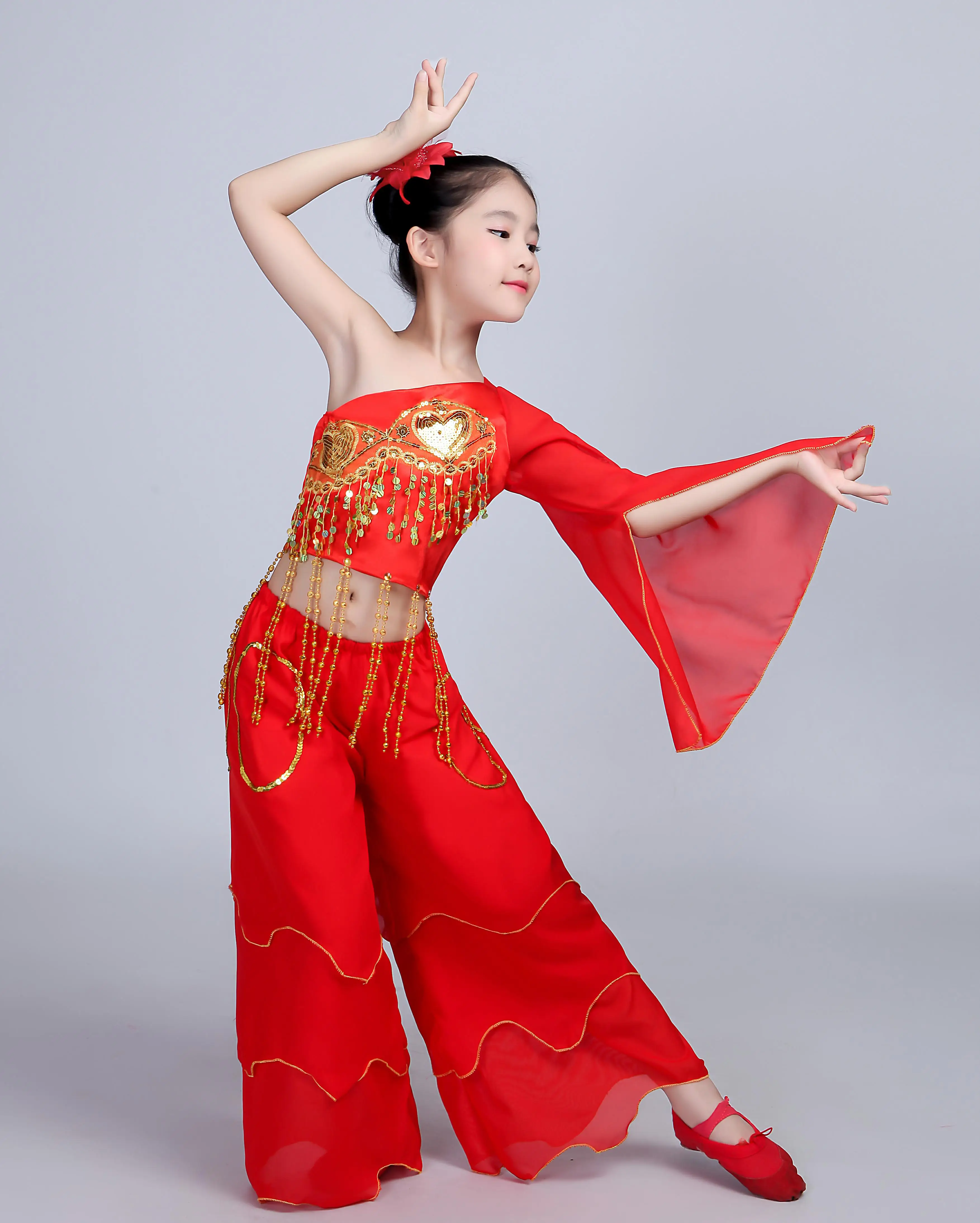 Buy Chinese Traditional Clothing Children's Classical Dance Costume Girls Fan