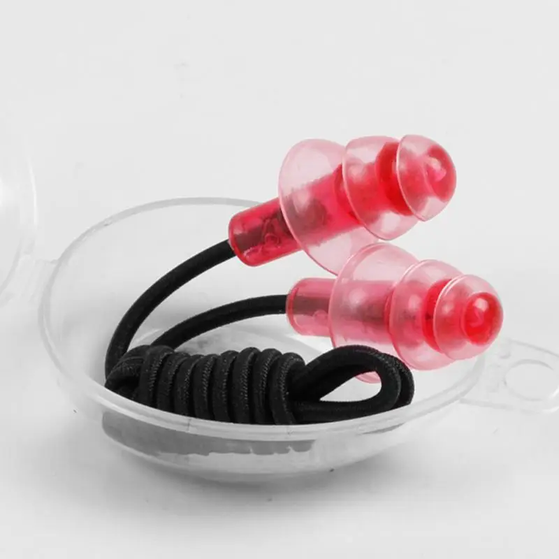 Universal Soft Silicone Swimming Ear Plugs Earplugs Gear with a Case Box Pool Accessories Water Sports Swim Ear Plug
