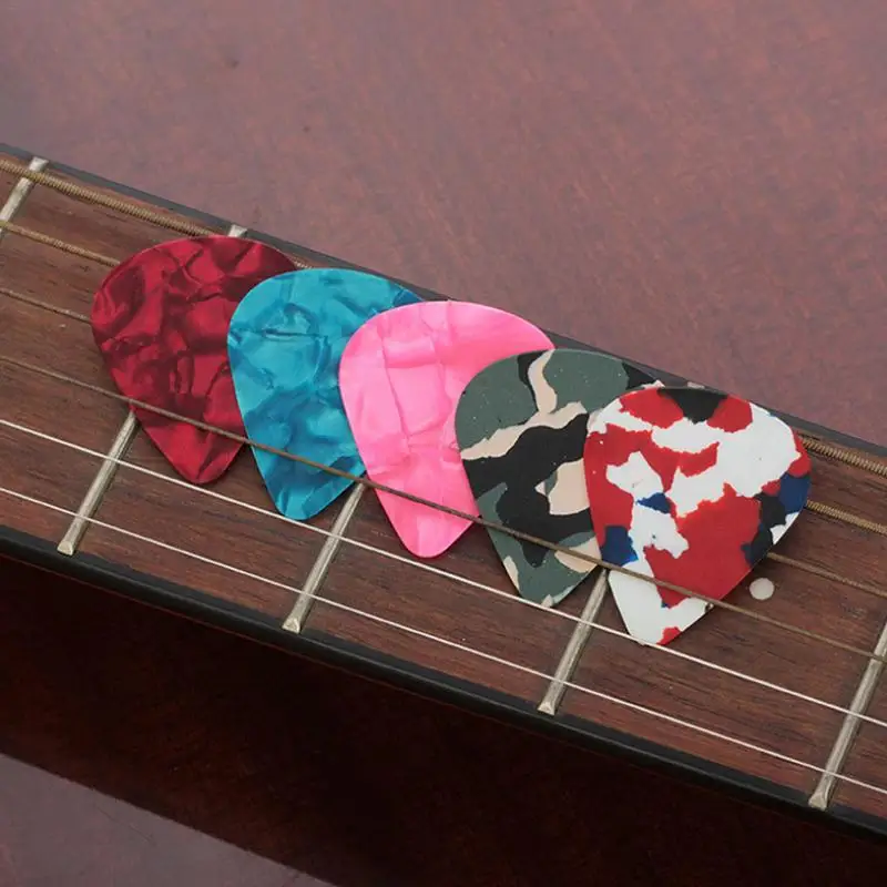 

5 Pcs Celluloid Guitar Picks Set Multi Colorful Guitar Picks Shrapnel Plucked String Instrument Accessories For Guitar Music Kit