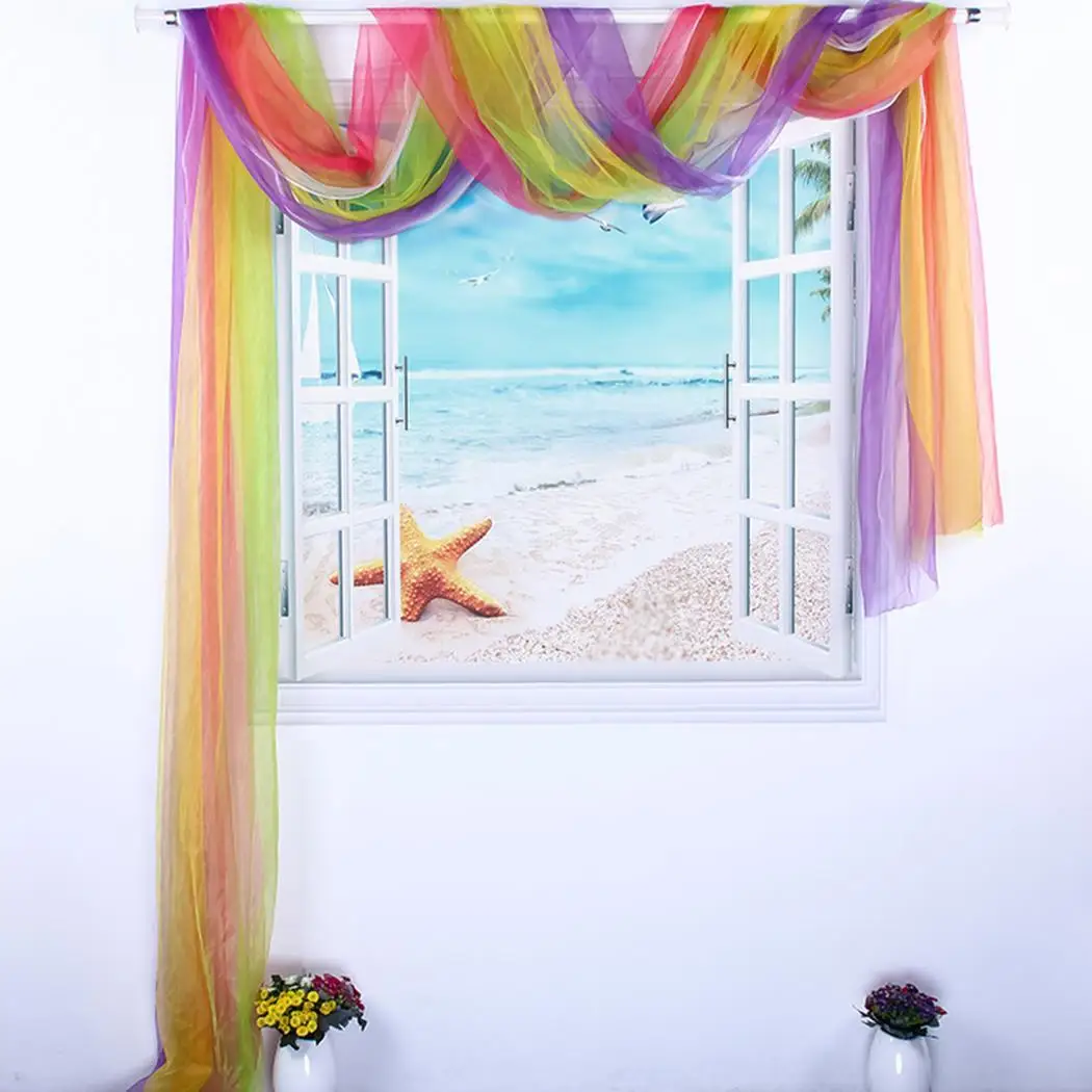 

Blocking Light Sweet Style Mesh Curtain Home Decorations Wedding Party Curtain Comfotable Multicolor Hanging Decor 500 x 150cm