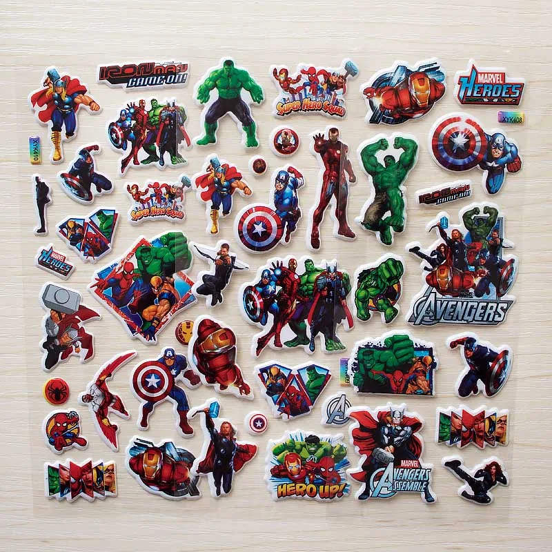 3D Action Figures Children Stereoscopic Stickers-lot of 6 kids gift Hot!