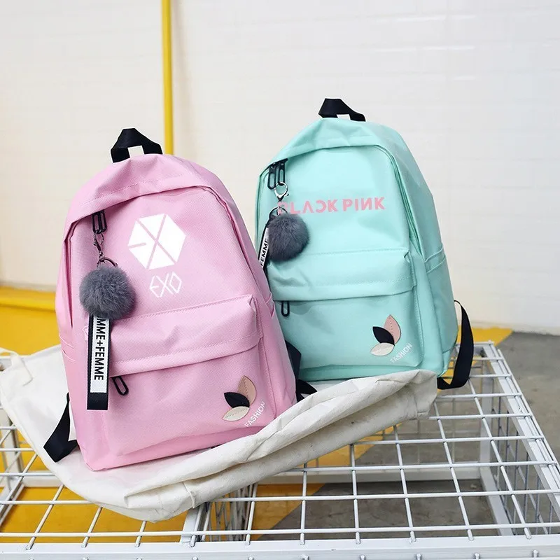 Newest Blackpink Twice Exo Got7 Backpacks Monsta X Wanna One Kpop Women