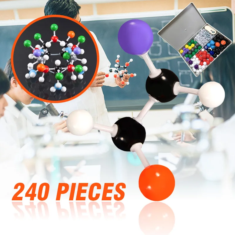 

240Pcs Chemistry Molecular Molecules Model Kit General and Organic Chemistry Atom Bonds Student Set For School Lab Teaching