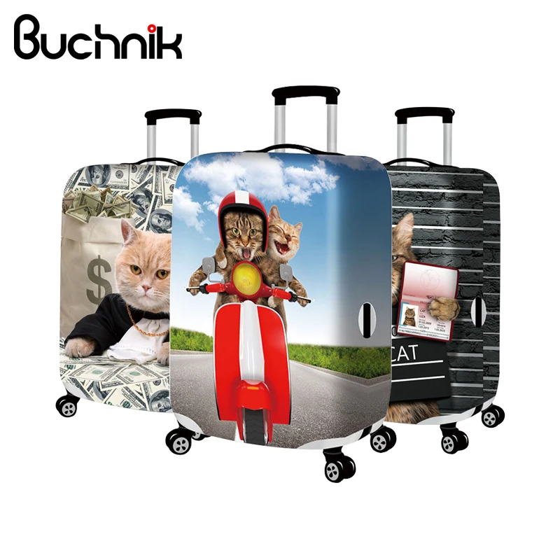 

Cute Couple Cats Luggage Cover Women's Girls Elastic Suitcase Protection Case Trolley Dust Rain Bags Accessories Supply Products