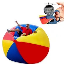 80 cm/100 cm/150 cm gigante inflável bola de praia grande três-cor engrossado pvc água voleibol futebol festa ao ar livre crianças brinquedos(China)