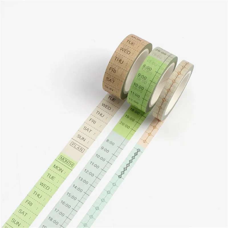 

1 PC Colorful Washi Tape DIY Decoration Adhesive Tapes Scrapbooking Planner Masking Tape Stationary Supplies 15/8 MM*8 M 024048