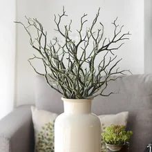 35 см свадебное украшение Павлин коралловые ветви пластиковые искусственные растения сушеное дерево искусственные растения