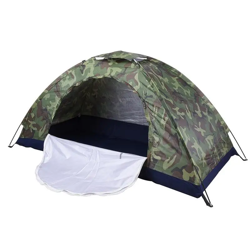 التخييم خيمة التمويه خيمة للشاطئ خفيفة في الهواء الطلق واحد طبقة العسكرية خيمة الشمس الظل المأوى المشي السفر للماء خيمة