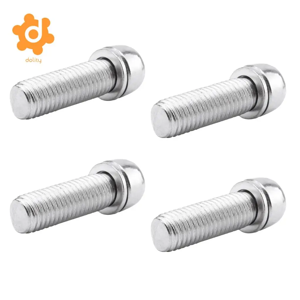 

dolity 4Pcs Bicycle Stem Screws Water Bottle Cage Bolts Socket Screws Silver M7 for Mountain Bike Motorcycle Racing Cycling Tool