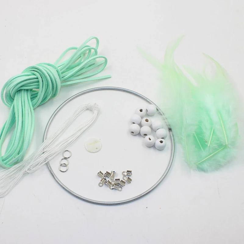 

Nice DIY Crochet Feather Dream Catcher Set Hanging Decoration Wall Ornament Hot