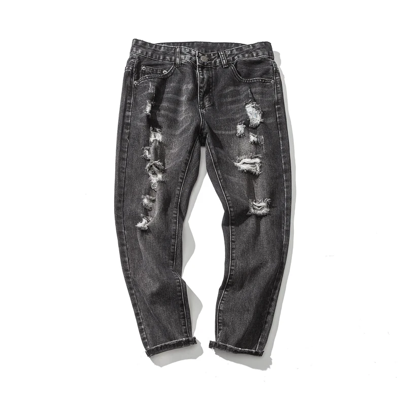 Hip Couple Black Printemps Simple D'été 2019 De Hop Hommes Tendance Coréenne Streetwear La Nouvelle Slim Jeans Version Meilleur Stretch Et Skinny blue AfanvpfC