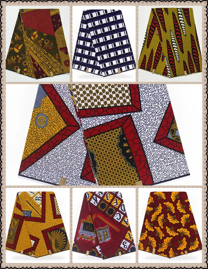 

2019 real hot african wax fabric real wax Veritable prints fabric african dutch wax Veritable wax for ankara dress 6yards