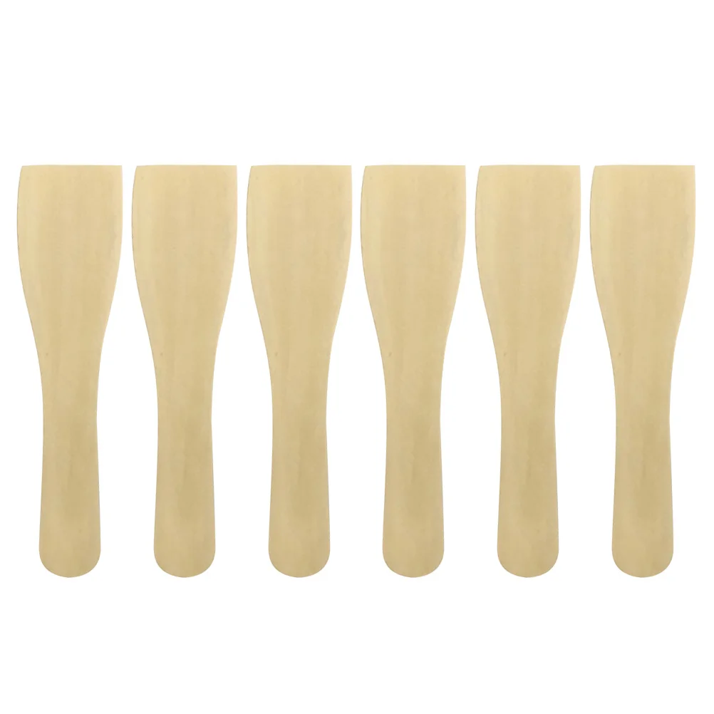 

6 pcs Wooden Spatula Small Heat Resistant Non-stick Durable Kitchen Utensils Cooking Shovel Wood Turner for Home Restaurant