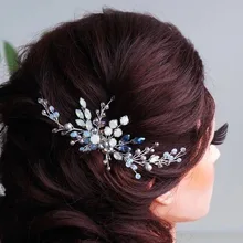 Кристальные Стразы гребни ручной работы Женская диадема головной убор Свадебная Расческа для невесты для волос аксессуары для волос VL